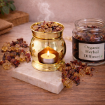 Organic Herbal Camphor Brass Diffuser Set