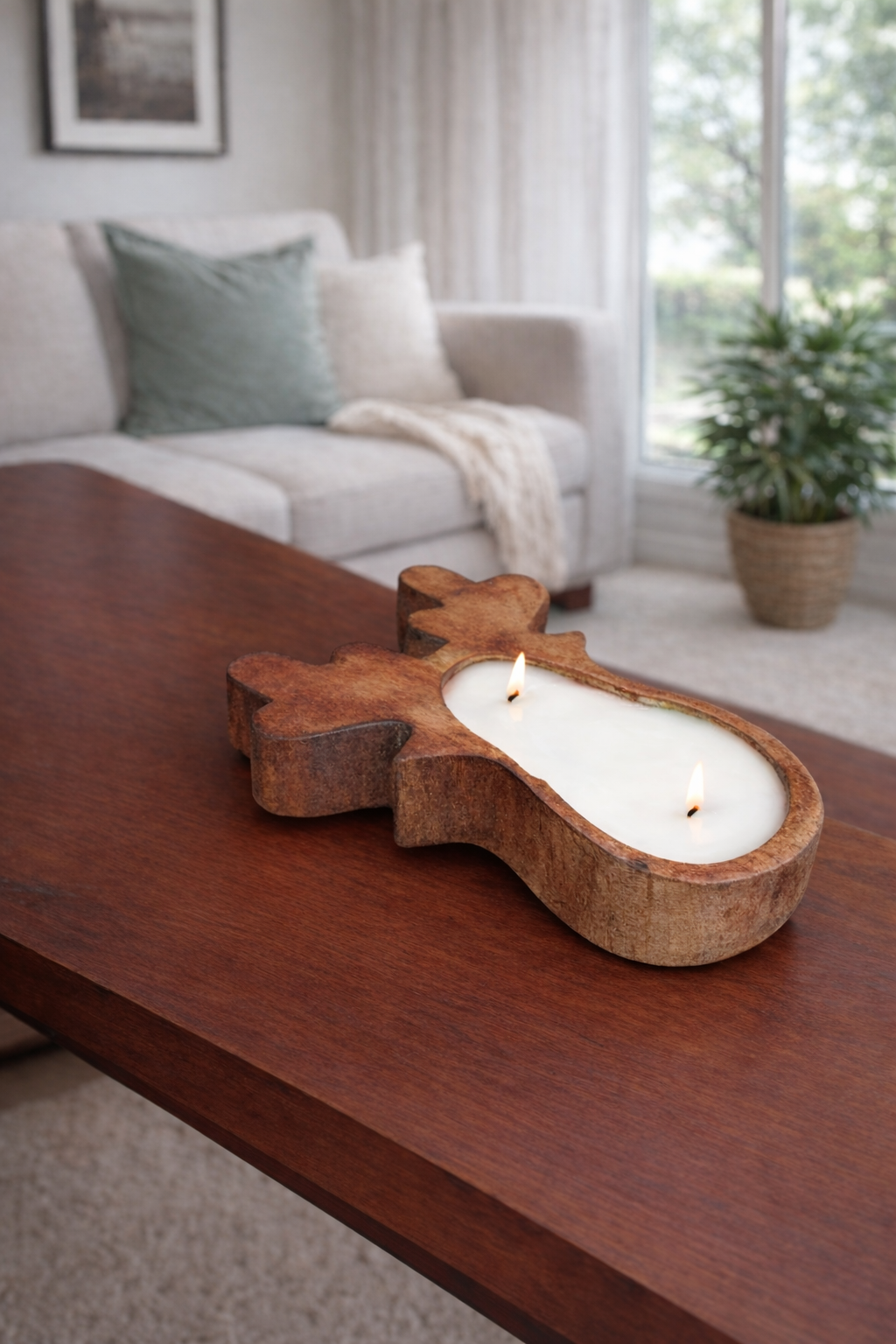 Festive Reindeer Artisan Candle